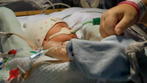 Hayley and Pete visit baby Kaiden 